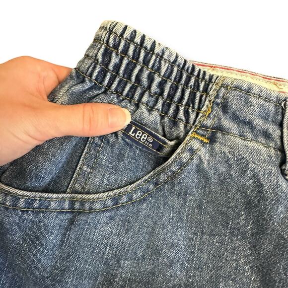 Lee Denim Shorts Men’s 14 M Elastic Waist Relaxed Fit Vintage 90s - Picture 8 of 10